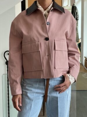 Giacca bottega canvas rosa
