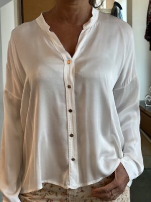 Camicia viscosa latte