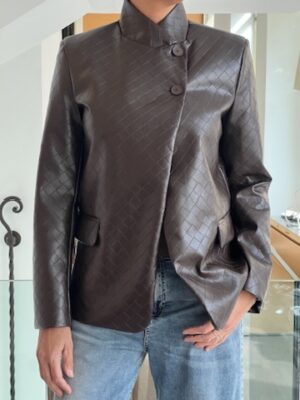 Giacca un bottone cioccolato