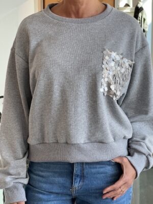 Felpa taschino pailettes