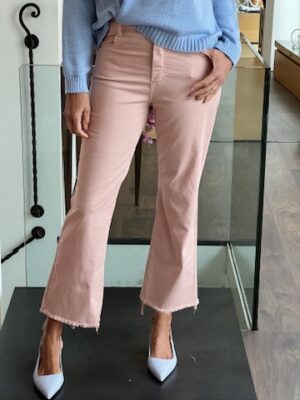 Jeans trombetta rosa
