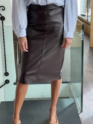 Longuette ecopelle cioccolato