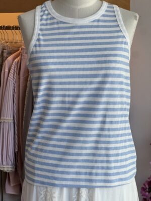 Canotta costina righe basic