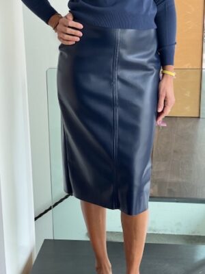 Longuette ecopelle blu