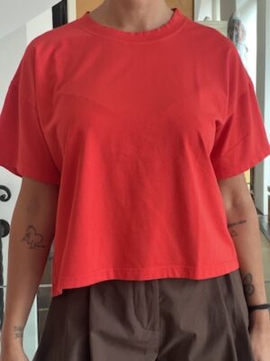 T-shirt scatoletta basic corallo