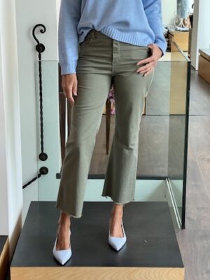 Jeans trombetta verde militare