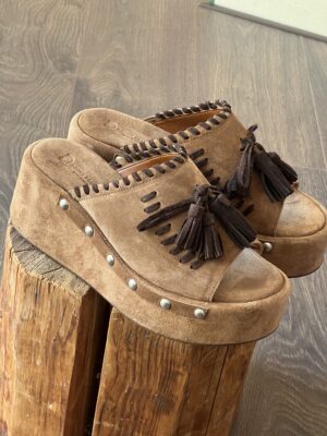 Platform camoscio cioccolato