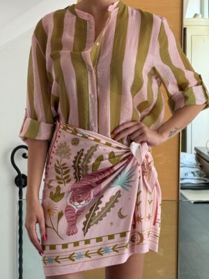 Camicie righe rosa muschio