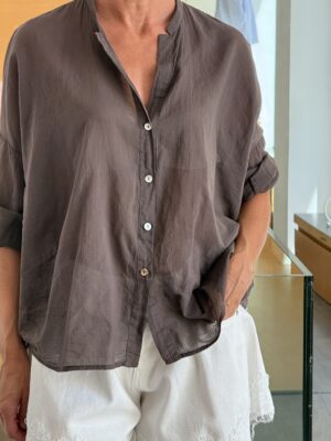 Camicia mussola cioccolato