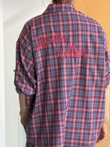 Camicia check bordeaux - immagine 2