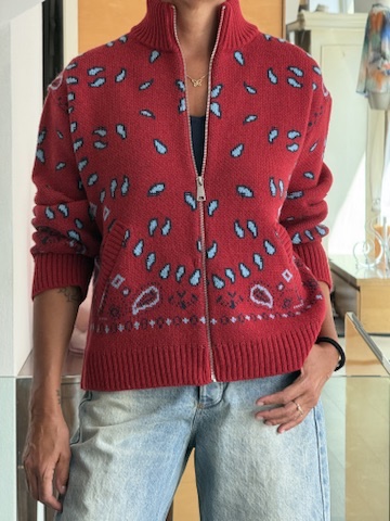 Bomber bandana rosso