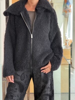 Bomber boucle' nero