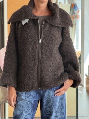 Bomber boucle' cioccolato