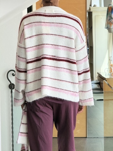 Cardigan righe latte - immagine 2