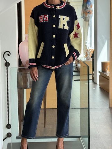 Giacca college maglia blu - immagine 3