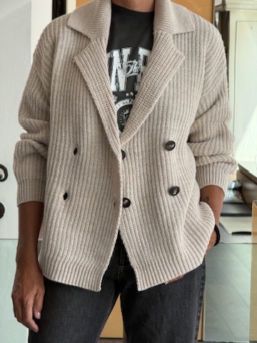 P coat maglia naturale