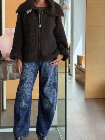 Bomber boucle' cioccolato - immagine 4