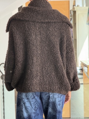 Bomber boucle' cioccolato - immagine 2