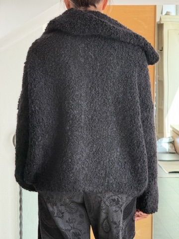 Bomber boucle' nero - immagine 2