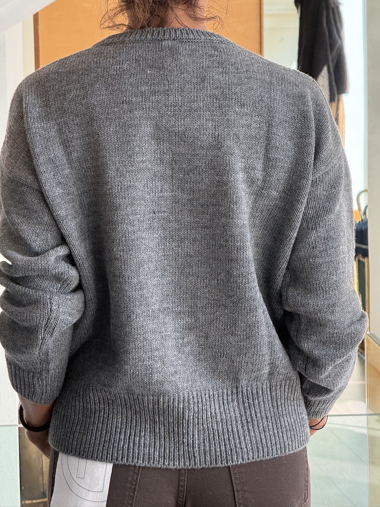 Maglia rombo grigia - immagine 3