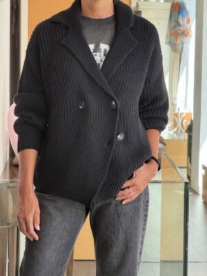 P coat maglia nero