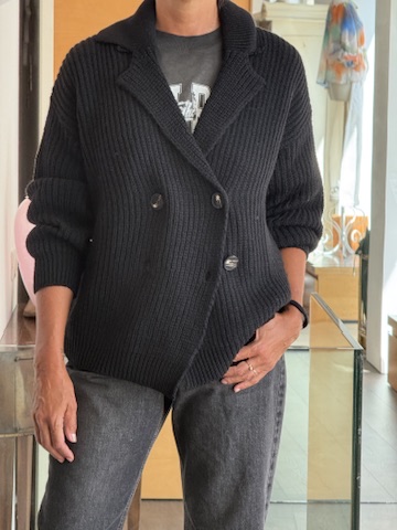 P coat maglia nero
