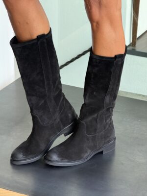 Stivale camoscio nero H.
