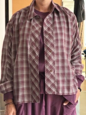 Camicia check bordeaux