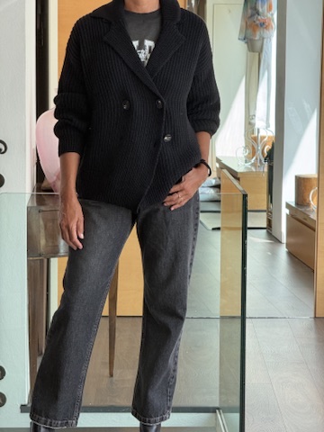 P coat maglia nero - immagine 3
