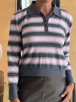 Polo rosa grigio