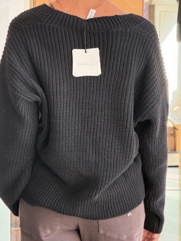 Cardigan assimmetrico nero - immagine 2