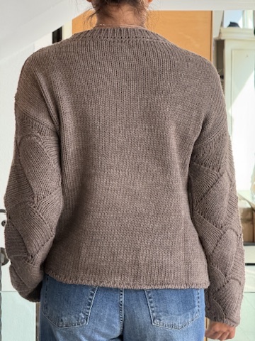 Maglia intreccio tortora - immagine 2