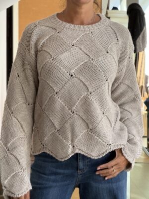 Maglia intreccio sabbia