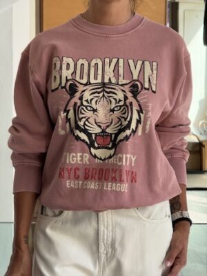 Felpa tigre rosa